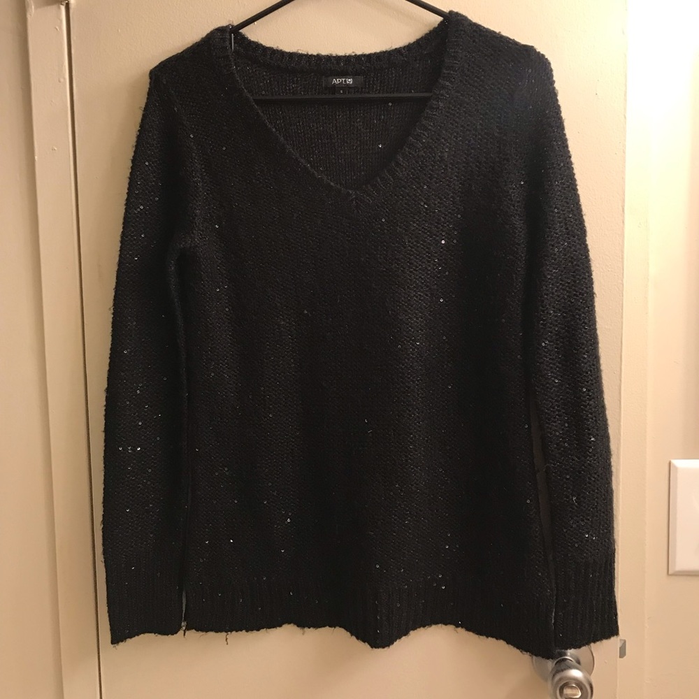 Black sparkly sweater